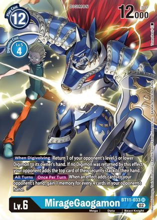MirageGaogamon (Alternate Art) (BT11-033) - Dimensional Phase Foil - Premium Digimon Single from Bandai - Just $6.60! Shop now at Game Crave Tournament Store