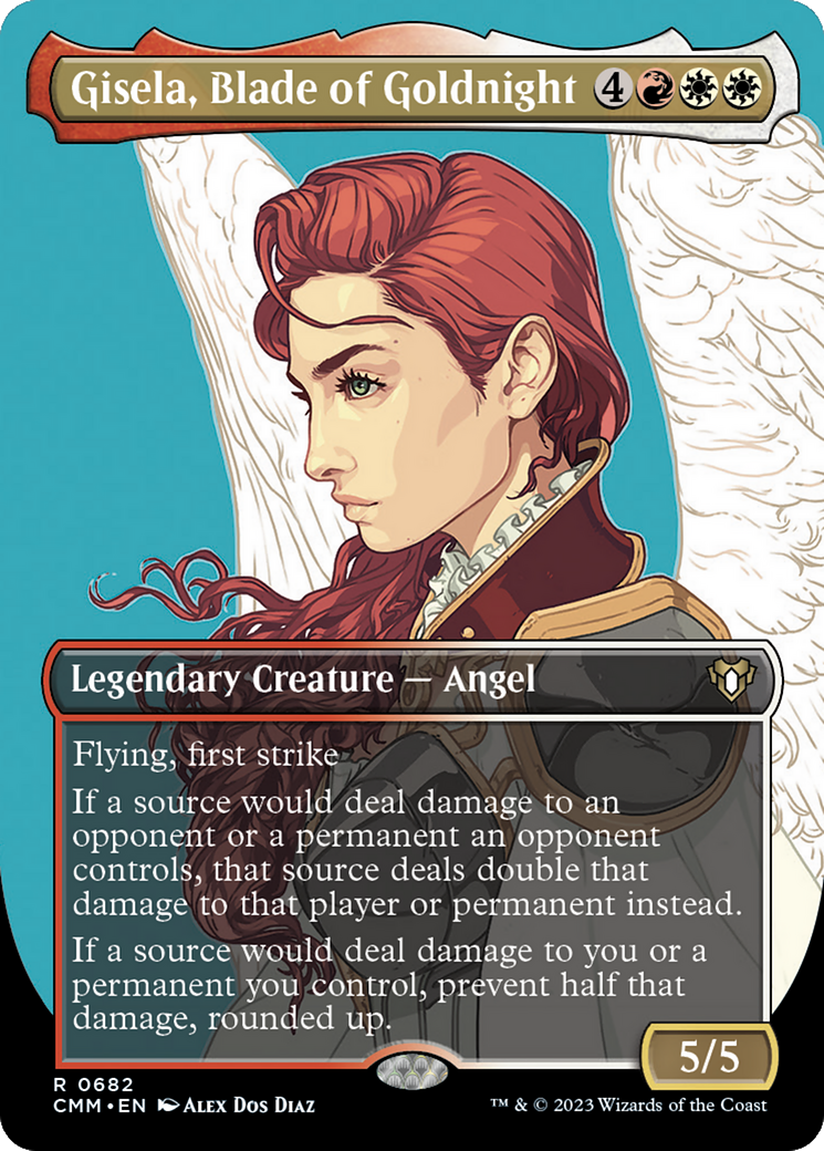 Gisela, Blade of Goldnight (CMM-682) - Commander Masters (Borderless) Foil - Premium MTG Single from Wizards of the Coast - Just $0.86! Shop now at Game Crave Tournament Store