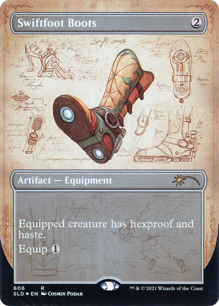 Swiftfoot Boots (SLD-606) - Secret Lair Drop Foil - Premium MTG Single from Wizards of the Coast - Just $29.07! Shop now at Game Crave Tournament Store