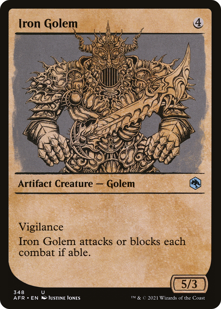 Iron Golem (AFR-348) - Adventures in the Forgotten Realms: (Showcase) Foil - Premium MTG Single from Wizards of the Coast - Just $0.25! Shop now at Game Crave Tournament Store