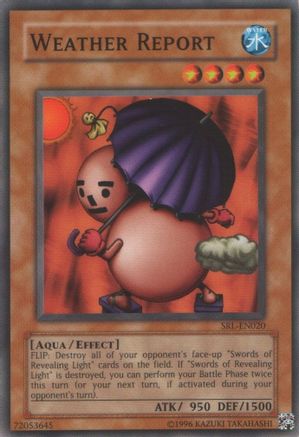 Weather Report (SRL-EN020) - Spell Ruler (Worldwide English) Unlimited - Premium Yugioh Single from Konami - Just $0.08! Shop now at Game Crave Tournament Store