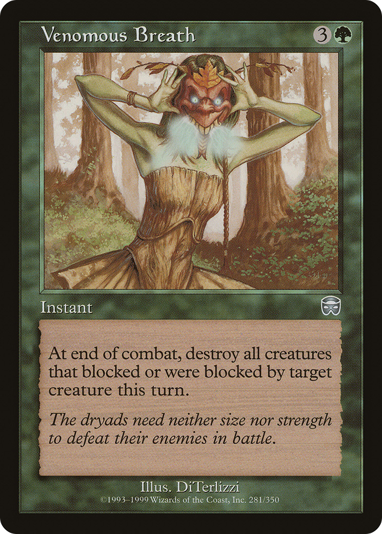 Venomous Breath (MMQ-281) - Mercadian Masques Foil - Premium MTG Single from Wizards of the Coast - Just $0.29! Shop now at Game Crave Tournament Store
