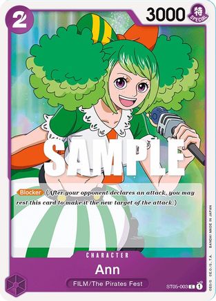 Ann (ST05-003) - Starter Deck 5: Film Edition - Premium One Piece Single from Bandai - Just $0.25! Shop now at Game Crave Tournament Store