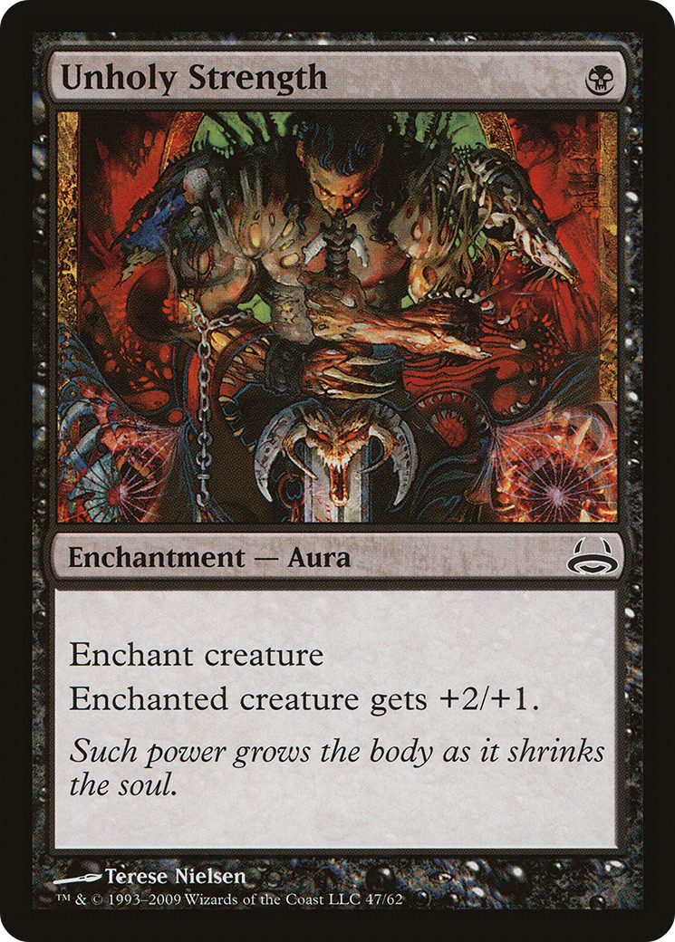 Unholy Strength (DDC-047) - Duel Decks: Divine vs. Demonic - Premium MTG Single from Wizards of the Coast - Just $0.25! Shop now at Game Crave Tournament Store