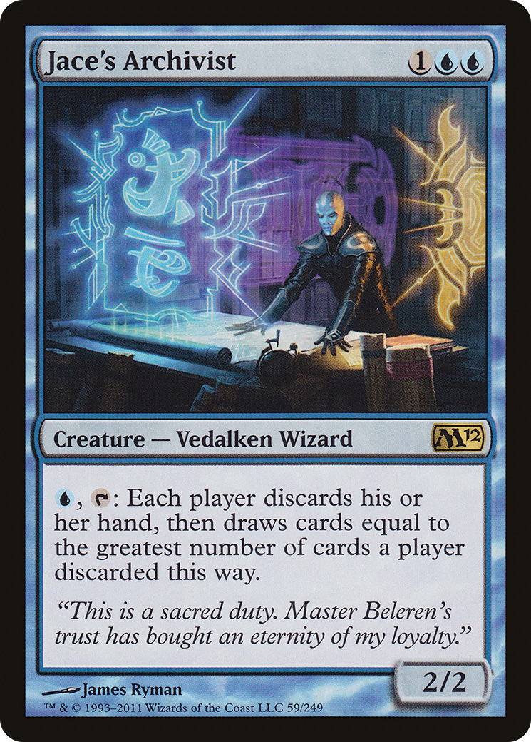 Jace's Archivist (M12-059) - Magic 2012 Foil - Premium MTG Single from Wizards of the Coast - Just $19.26! Shop now at Game Crave Tournament Store