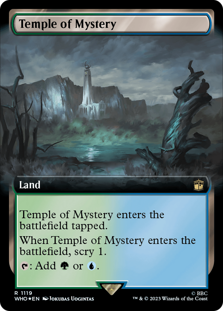 Temple of Mystery (WHO-1119) - Doctor Who: (Extended Art) Foil - Premium MTG Single from Wizards of the Coast - Just $0.32! Shop now at Game Crave Tournament Store