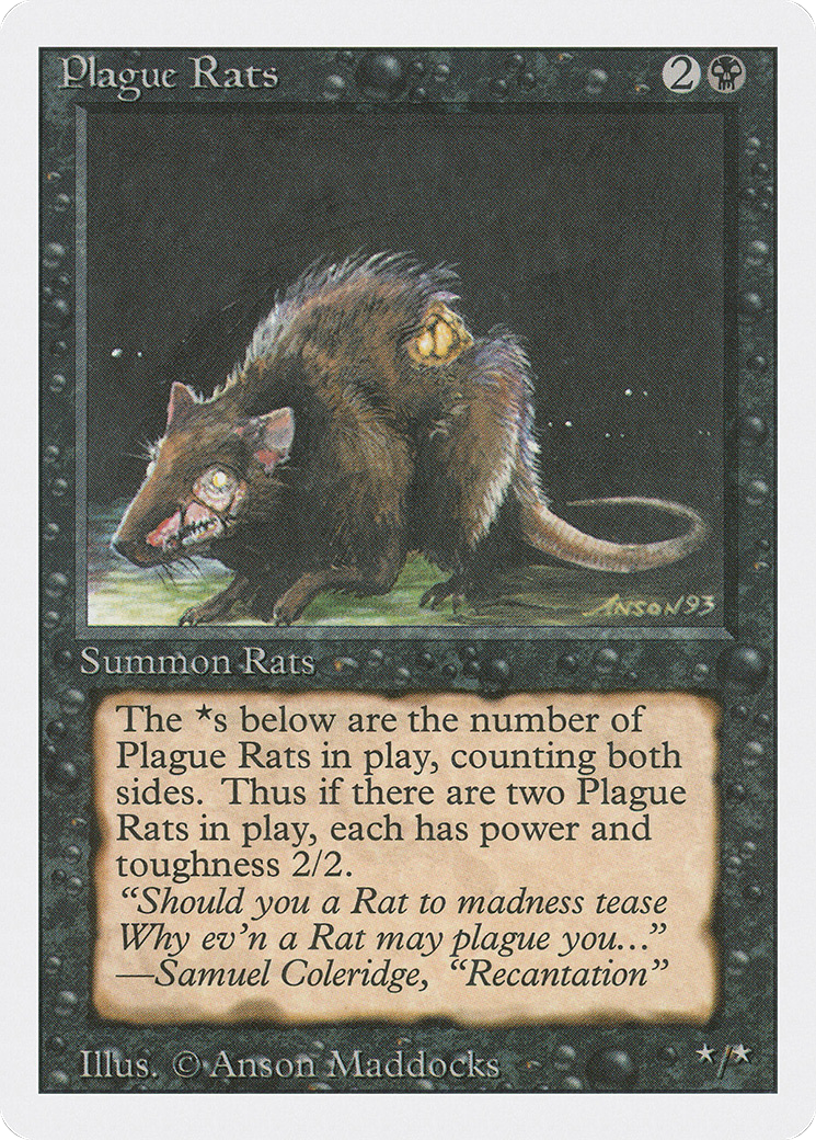 Plague Rats (3ED-123) - Revised Edition - Premium MTG Single from Wizards of the Coast - Just $0.08! Shop now at Game Crave Tournament Store