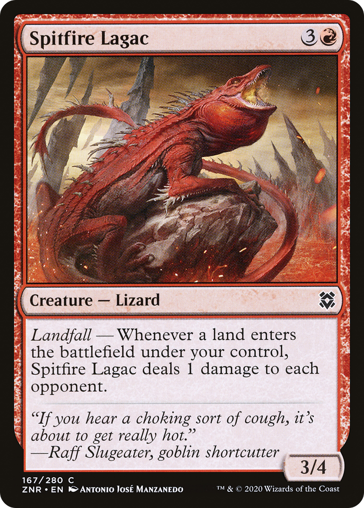 Spitfire Lagac (ZNR-167) - Zendikar Rising Foil - Premium MTG Single from Wizards of the Coast - Just $0.08! Shop now at Game Crave Tournament Store