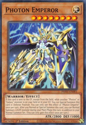 Photon Emperor (PHHY-EN001) - Photon Hypernova 1st Edition - Premium Yugioh Single from Konami - Just $0.25! Shop now at Game Crave Tournament Store