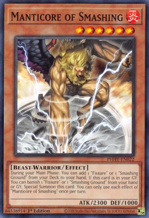 Manticore of Smashing (PHHY-EN022) - Photon Hypernova 1st Edition - Premium Yugioh Single from Konami - Just $0.08! Shop now at Game Crave Tournament Store