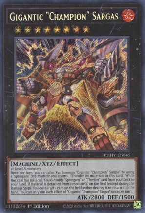 Gigantic "Champion" Sargas (PHHY-EN045) - Photon Hypernova 1st Edition - Premium Yugioh Single from Konami - Just $0.89! Shop now at Game Crave Tournament Store