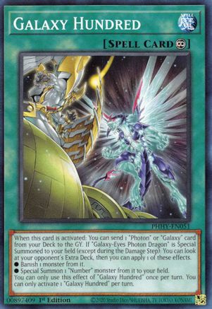 Galaxy Hundred (PHHY-EN051) - Photon Hypernova 1st Edition - Premium Yugioh Single from Konami - Just $0.25! Shop now at Game Crave Tournament Store