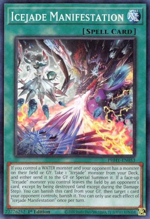 Icejade Manifestation (PHHY-EN053) - Photon Hypernova 1st Edition - Premium Yugioh Single from Konami - Just $0.25! Shop now at Game Crave Tournament Store