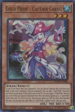 Gold Pride - Captain Carrie (PHHY-EN088) - Photon Hypernova 1st Edition - Premium Yugioh Single from Konami - Just $0.55! Shop now at Game Crave Tournament Store