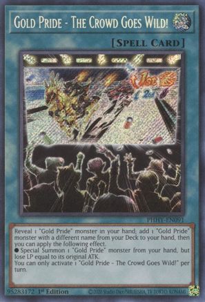 Gold Pride - The Crowd Goes Wild! (PHHY-EN091) - Photon Hypernova 1st Edition - Premium Yugioh Single from Konami - Just $0.12! Shop now at Game Crave Tournament Store