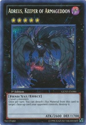 Adreus, Keeper of Armageddon (GENF-EN086) - Generation Force Unlimited - Premium Yugioh Single from Konami - Just $8.60! Shop now at Game Crave Tournament Store