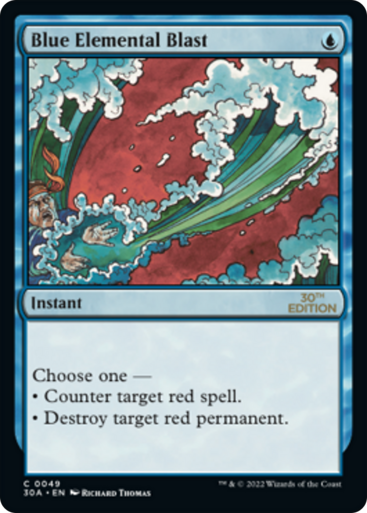 Blue Elemental Blast (30A-049) - 30th Anniversary Edition - Premium MTG Single from Wizards of the Coast - Just $0.82! Shop now at Game Crave Tournament Store