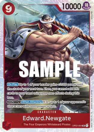 Edward.Newgate (004) (OP02-004) - Paramount War Foil - Premium One Piece Single from Bandai - Just $13.38! Shop now at Game Crave Tournament Store