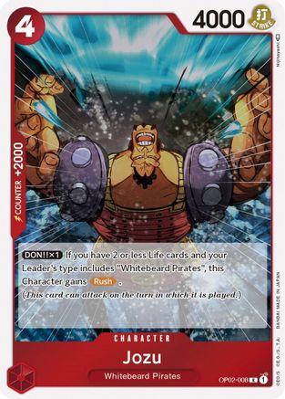 Jozu (OP02-008) - Paramount War Foil - Premium One Piece Single from Bandai - Just $0.89! Shop now at Game Crave Tournament Store