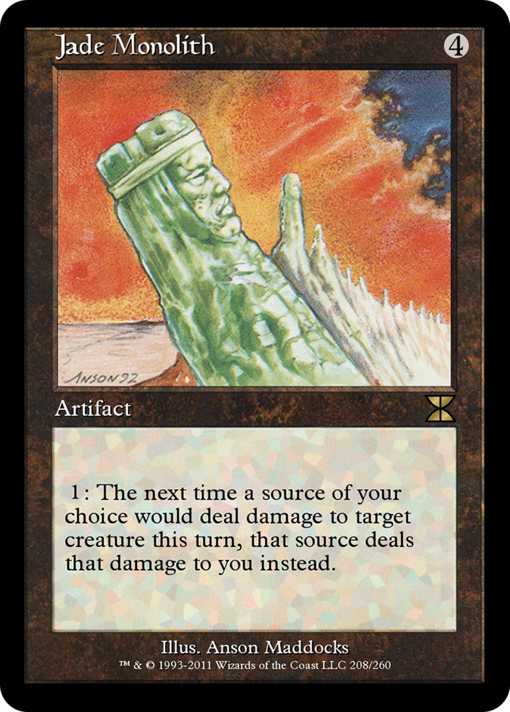Jade Monolith (ME4-208) - Masters Edition IV Foil - Premium MTG Single from Wizards of the Coast - Just $0! Shop now at Game Crave Tournament Store