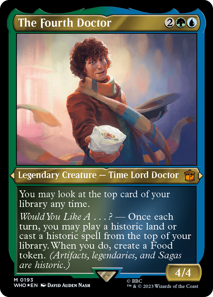 The Fourth Doctor (WHO-193) - Doctor Who Etched Foil - Premium MTG Single from Wizards of the Coast - Just $0.08! Shop now at Game Crave Tournament Store