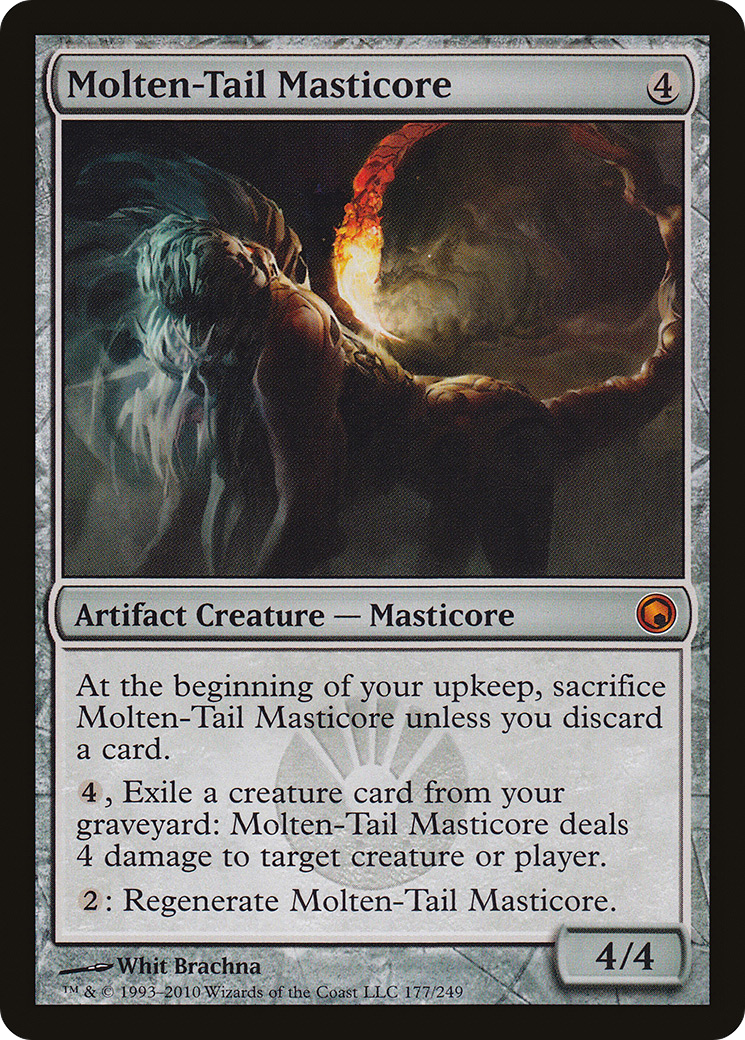 Molten-Tail Masticore (SOM-177) - Scars of Mirrodin - Premium MTG Single from Wizards of the Coast - Just $0.09! Shop now at Game Crave Tournament Store