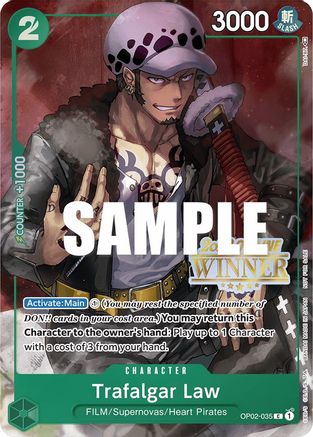 Trafalgar Law (Offline Regional 2023) [Winner] (OP02-035) - One Piece Promotion Cards Foil - Premium One Piece Single from Bandai - Just $42.75! Shop now at Game Crave Tournament Store