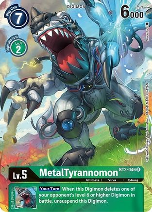 MetalTyrannomon (Alternate Art) (BT2-046) - Dimensional Phase Foil - Premium Digimon Single from Bandai - Just $0.09! Shop now at Game Crave Tournament Store