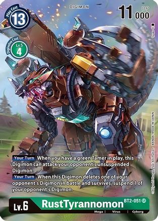 RustTyrannomon (Alternate Art) (BT2-051) - Dimensional Phase Foil - Premium Digimon Single from Bandai - Just $0.14! Shop now at Game Crave Tournament Store