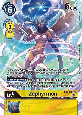 Zephyrmon (Alternate Art) (BT7-036) - Dimensional Phase Foil - Premium Digimon Single from Bandai - Just $0.37! Shop now at Game Crave Tournament Store