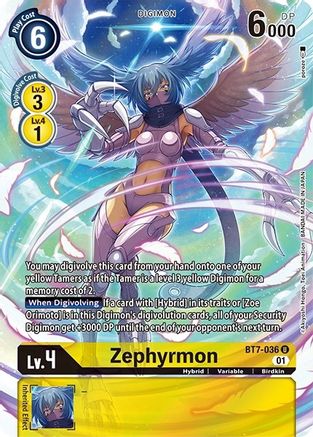 Zephyrmon (Alternate Art) (BT7-036) - Dimensional Phase Foil - Premium Digimon Single from Bandai - Just $0.88! Shop now at Game Crave Tournament Store