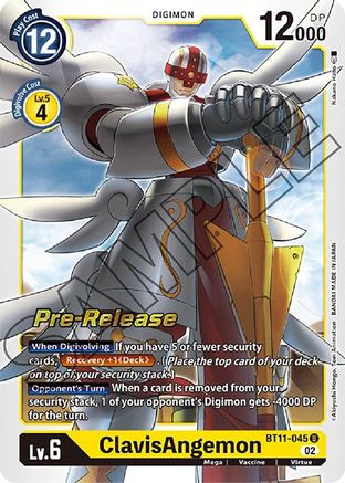 ClavisAngemon (BT11-045) - Dimensional Phase Pre-Release Cards Foil - Premium Digimon Single from Bandai - Just $0.18! Shop now at Game Crave Tournament Store