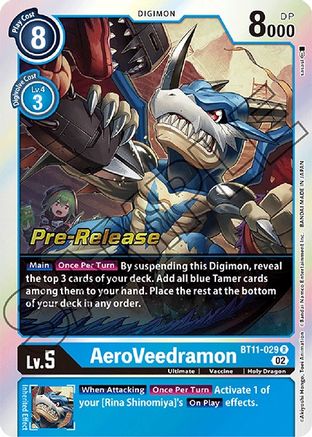 AeroVeedramon (BT11-029) - Dimensional Phase Pre-Release Cards Foil - Premium Digimon Single from Bandai - Just $5.25! Shop now at Game Crave Tournament Store