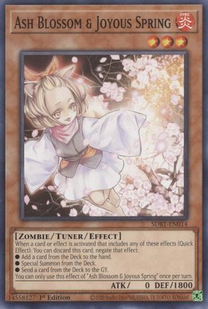 Ash Blossom & Joyous Spring (SDBT-EN014) - Structure Deck: Beware of Traptrix 1st Edition - Premium Yugioh Single from Konami - Just $2.14! Shop now at Game Crave Tournament Store