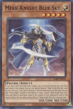 Mekk-Knight Blue Sky (SDBT-EN018) - Structure Deck: Beware of Traptrix 1st Edition - Premium Yugioh Single from Konami - Just $0.25! Shop now at Game Crave Tournament Store