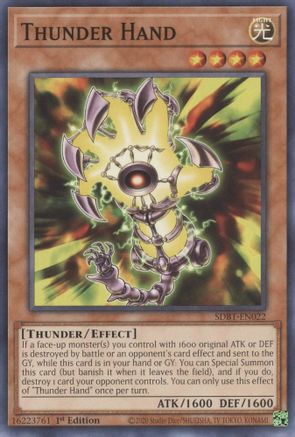 Thunder Hand (SDBT-EN022) - Structure Deck: Beware of Traptrix 1st Edition - Premium Yugioh Single from Konami - Just $0.25! Shop now at Game Crave Tournament Store