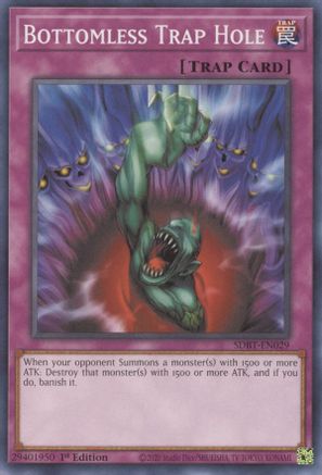 Bottomless Trap Hole (SDBT-EN029) - Structure Deck: Beware of Traptrix 1st Edition - Premium Yugioh Single from Konami - Just $0.25! Shop now at Game Crave Tournament Store
