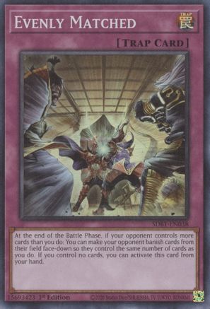 Evenly Matched (SDBT-EN038) - Structure Deck: Beware of Traptrix 1st Edition - Premium Yugioh Single from Konami - Just $1.71! Shop now at Game Crave Tournament Store