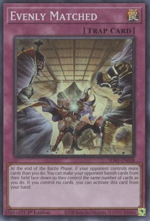 Evenly Matched (SDBT-EN038) - Structure Deck: Beware of Traptrix 1st Edition - Premium Yugioh Single from Konami - Just $1.15! Shop now at Game Crave Tournament Store