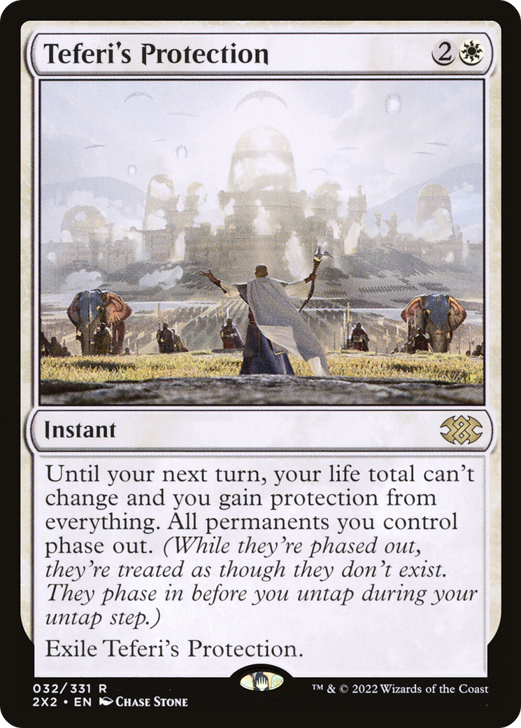 Teferi's Protection (2X2-032) - Double Masters 2022 Foil - Premium MTG Single from Wizards of the Coast - Just $38.98! Shop now at Game Crave Tournament Store