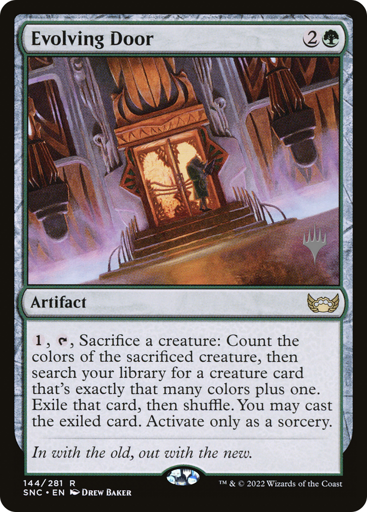 Evolving Door (PSNC-144P) - Streets of New Capenna Promos Foil - Premium MTG Single from Wizards of the Coast - Just $0.08! Shop now at Game Crave Tournament Store