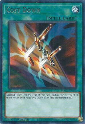 Cost Down (MAZE-EN055) - Maze of Memories 1st Edition - Premium Yugioh Single from Konami - Just $0.08! Shop now at Game Crave Tournament Store