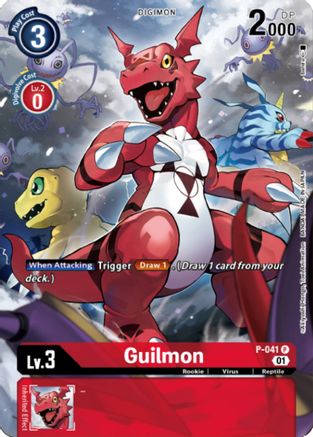 Game Crave Tournament Store - Guilmon (Digimon Royal Knights Card Set) (P-041) - Digimon Promotion Cards Foil Game Crave Tournament Store - Guilmon (Digimon Royal Knights Card Set) (P-041) - Digimon Promotion Cards Foil