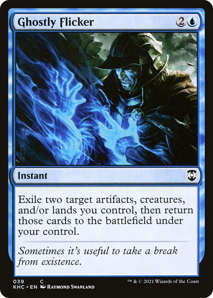 Ghostly Flicker (KHC-039) - Kaldheim Commander - Premium MTG Single from Wizards of the Coast - Just $1.06! Shop now at Game Crave Tournament Store