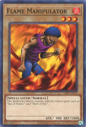 Flame Manipulator (LOB-EN016) - Legend of Blue Eyes White Dragon (25th Anniversary Edition) Unlimited - Premium Yugioh Single from Konami - Just $0.25! Shop now at Game Crave Tournament Store