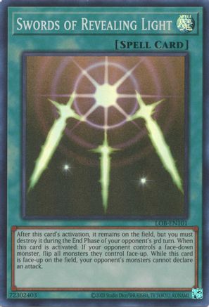 Swords of Revealing Light (LOB-EN101) - Legend of Blue Eyes White Dragon (25th Anniversary Edition) Unlimited - Premium Yugioh Single from Konami - Just $1.29! Shop now at Game Crave Tournament Store