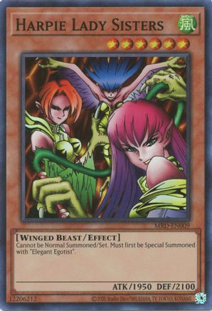 Harpie Lady Sisters (MRD-EN009) - Metal Raiders (25th Anniversary Edition) Unlimited - Premium Yugioh Single from Konami - Just $1.39! Shop now at Game Crave Tournament Store