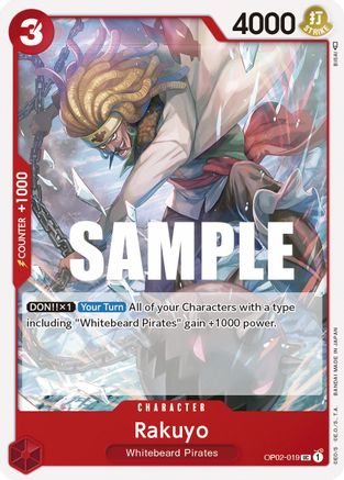 Rakuyo (OP02-019) - Paramount War - Premium One Piece Single from Bandai - Just $0.08! Shop now at Game Crave Tournament Store