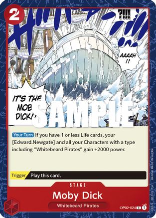 Moby Dick (OP02-024) - Paramount War - Premium One Piece Single from Bandai - Just $0.08! Shop now at Game Crave Tournament Store