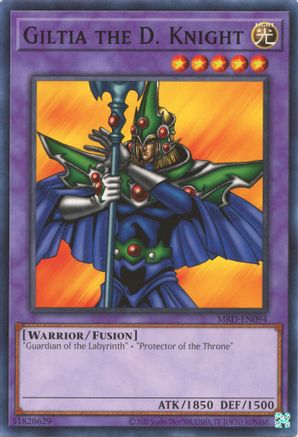 Giltia the D. Knight (MRD-EN094) - Metal Raiders (25th Anniversary Edition) Unlimited - Premium Yugioh Single from Konami - Just $0.25! Shop now at Game Crave Tournament Store